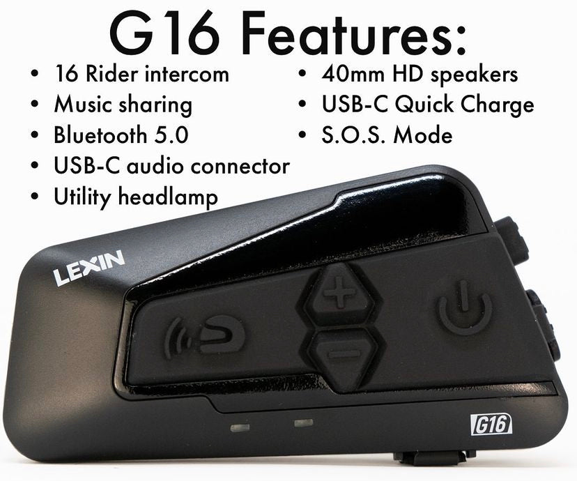 LEXIN G16 Rider Intercom Dual Pack